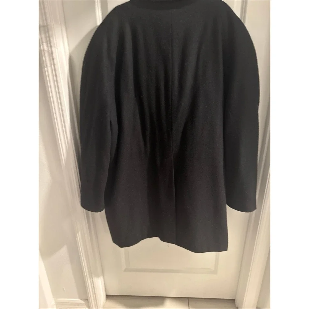 Cianni Cellini Men's Black Wool Coat Size 52R Designed In Italy EUC
